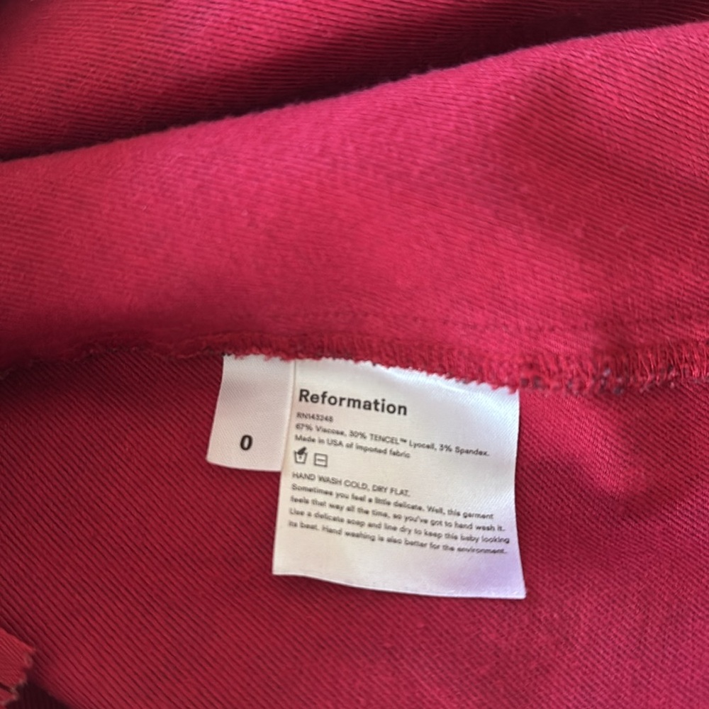 Vguc Reformation 90s Ruby Red Python Print Square… - image 8